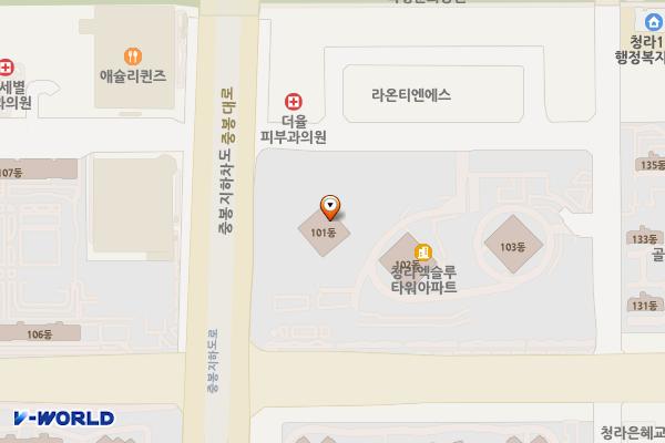 청라풍림엑슬루타워 위치 지도 — 인천광역시 서해구 중봉대로586번길 22