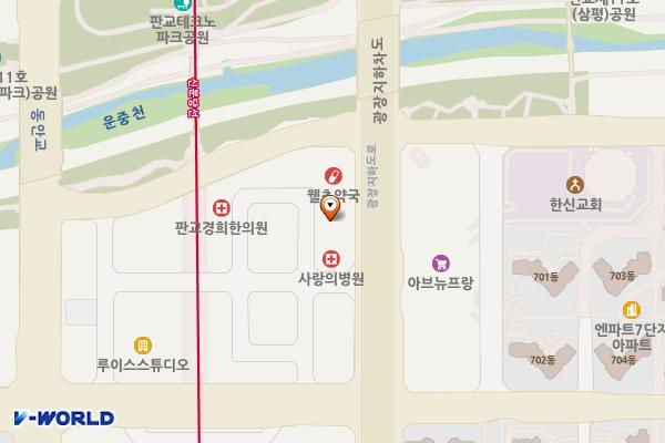 판교역KCC웰츠타워B동 위치 지도 — 경기도 성남시 분당구 분당내곡로 155