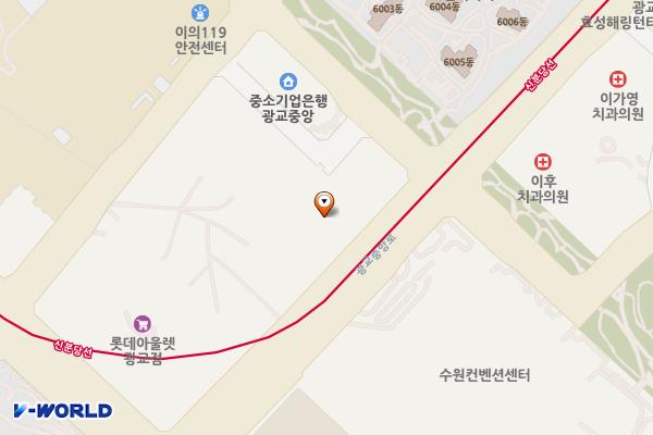 광교엘포트아이파크2 위치 지도 — 경기도 수원시 영통구 광교중앙로 145