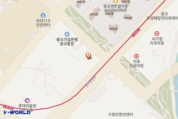광교엘포트아이파크3 위치 지도 — 경기도 수원시 영통구 광교중앙로 145