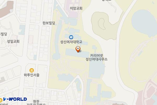 성신여자대학교 돈암수정캠퍼스 위치 지도 — 서울특별시 성북구 보문로34다길 2