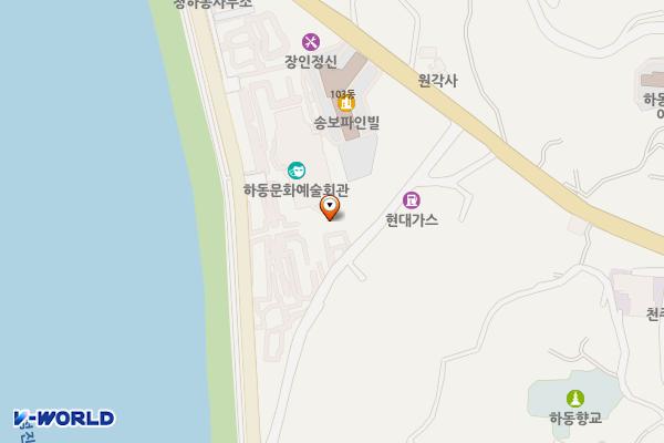 하동문화예술회관 위치 지도 — 경상남도 하동군 하동읍 섬진강대로 2214