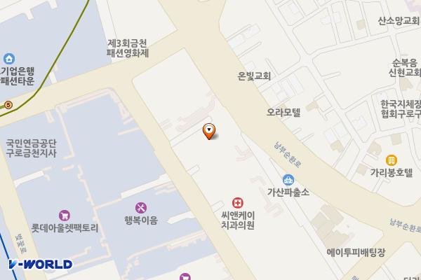 코오롱테크노밸리 위치 지도 — 서울특별시 금천구 디지털로9길 56