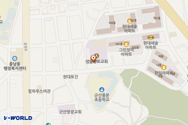 ㈜화진마트물류 위치 지도 — 전북특별자치도 군산시 풍문안2길 47