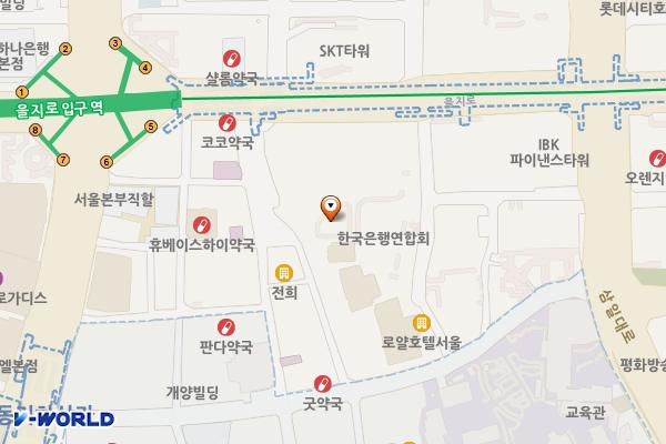 하나은행 명동사옥 (급속) 위치 지도 — 서울특별시 중구 을지로 66