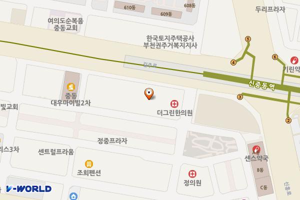 신중동헤리움메트로 오피스텔1 위치 지도 — 경기도 부천시 길주로 284
