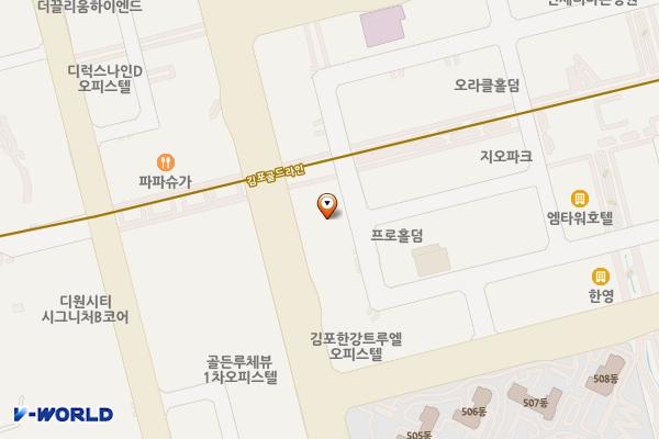 김포세종헤르메스오피스텔 위치 지도 — 경기도 김포시 김포한강10로 180