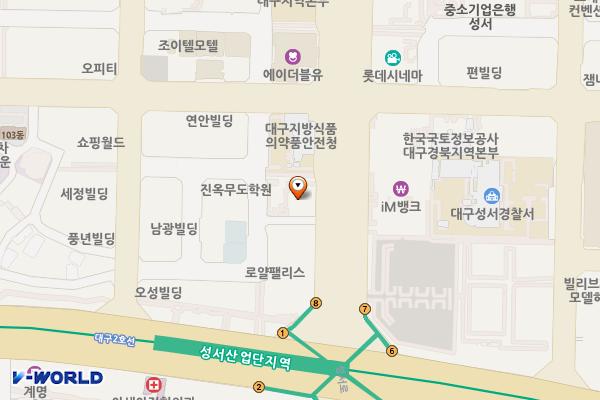 하나은행 성서지점 급속충전소 위치 지도 — 대구광역시 달서구 성서로 399