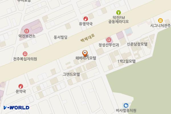 전주 해바라기모텔 충전소 위치 지도 — 전북특별자치도 전주시 덕진구 도당산로 65-4