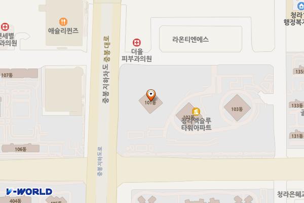 인천 청라엑슬루타워오피스텔 충전소 위치 지도 — 인천광역시 서해구 중봉대로586번길 22