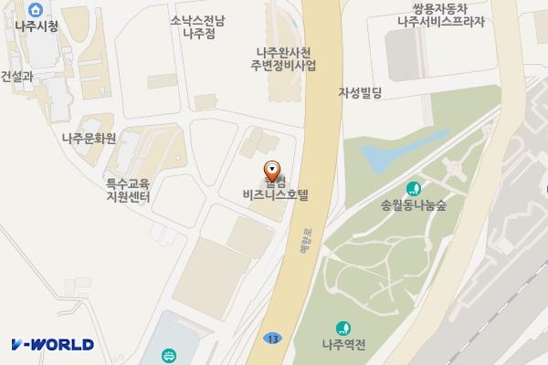 나주 주식회사웰컴 위치 지도 — 전남광주통합특별시 나주시 완사천길 1-8