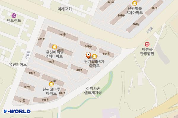 원주 청솔5차아파트 위치 지도 — 강원특별자치도 원주시 시청로 524