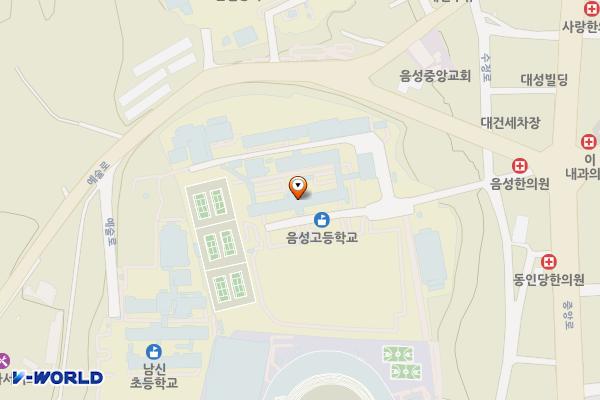 충북 음성고등학교 충전소 위치 지도 — 충청북도 음성군 음성읍 중앙로 109-16