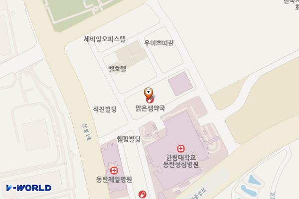 동탄 삼성쉐르빌 위치 지도 — 경기도 화성시 큰재봉길 23-11