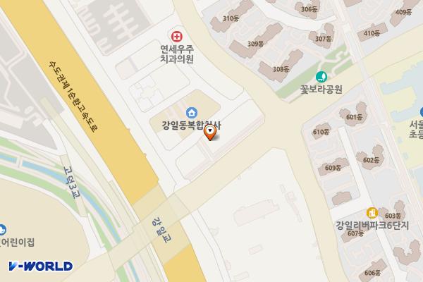 서울 MIDC빌딩 위치 지도 — 서울특별시 강동구 아리수로 421