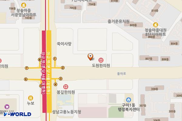 성남 미금프라자 위치 지도 — 경기도 성남시 분당구 돌마로 75