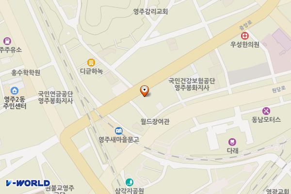 노상제5구간 위치 지도 — 경상북도 영주시 영주동 424-9