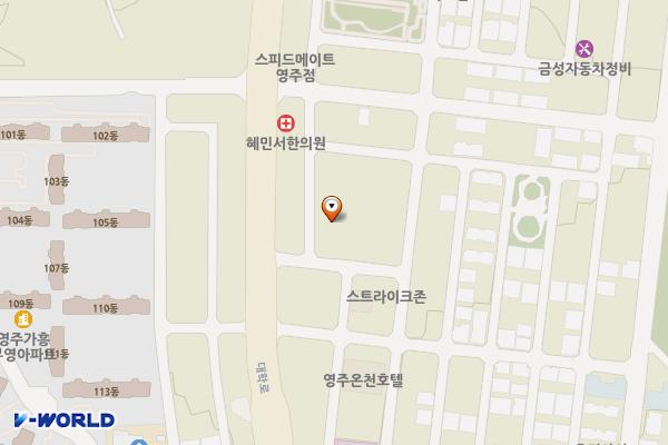 가흥신도시 주차타워 위치 지도 — 경상북도 영주시 가흥동 1654