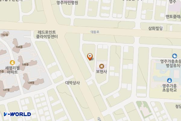 가흥신도시 제1공영주차장 위치 지도 — 경상북도 영주시 가흥동 1829