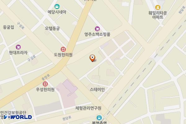 하망동 공설시장 주차타워 위치 지도 — 경상북도 영주시 하망동 548-13