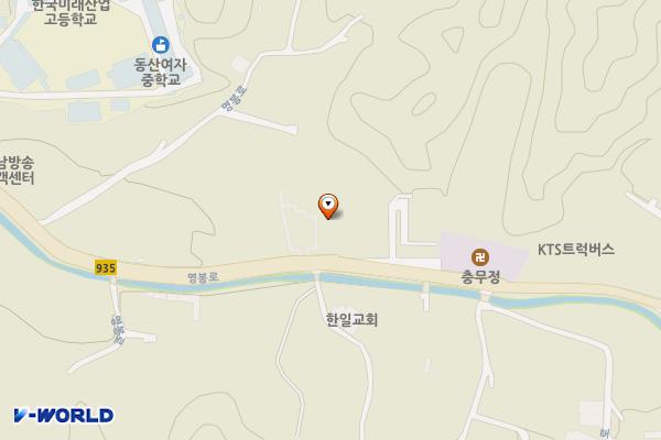 충혼탑 주차장 위치 지도 — 경상북도 영주시 휴천동 1111