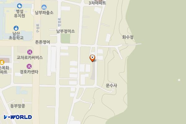 휴천1동 공영주차장 위치 지도 — 경상북도 영주시 휴천동 195-1(동부1차아파트 인근)
