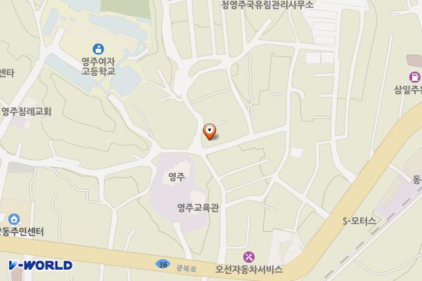 상망동 공영주차장 위치 지도 — 경상북도 영주시 하망동 223-15