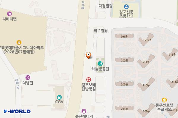 김포 풍무아도니스의꿈I오피스텔 위치 지도 — 경기도 김포시 풍무로 180