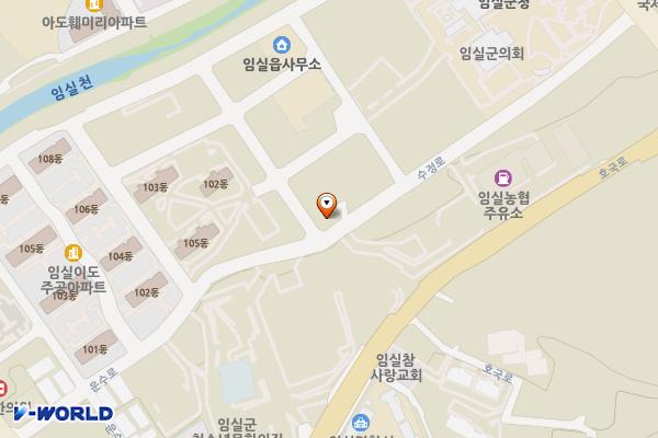 임실시장 제2주차장 급속충전소 위치 지도 — 전북특별자치도 임실군 임실읍 수정로 46-32