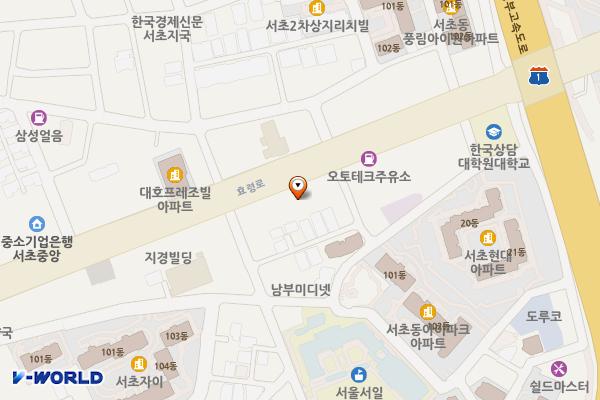 서초 HDC랩스2 충전소 위치 지도 — 서울특별시 서초구 효령로 346