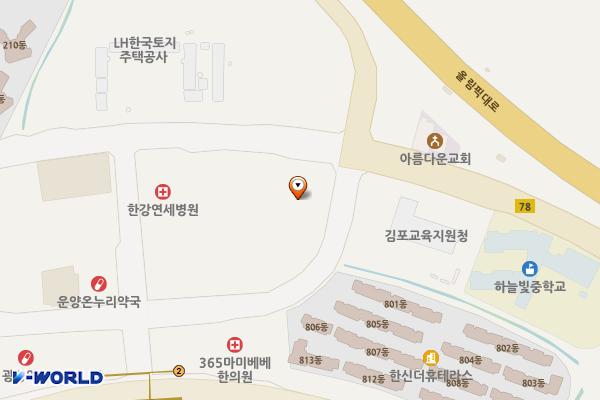 김포 더리버뷰오피스텔2 충전소 위치 지도 — 경기도 김포시 김포한강11로 328