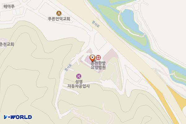 춘천 토마스요양병원 위치 지도 — 강원특별자치도 춘천시 영서로 1925-9