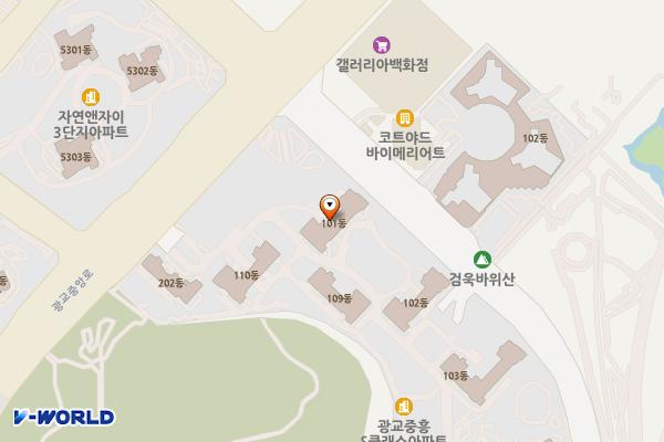 광교 중흥S클래스오피스텔 5 위치 지도 — 경기도 수원시 영통구 광교호수공원로 277