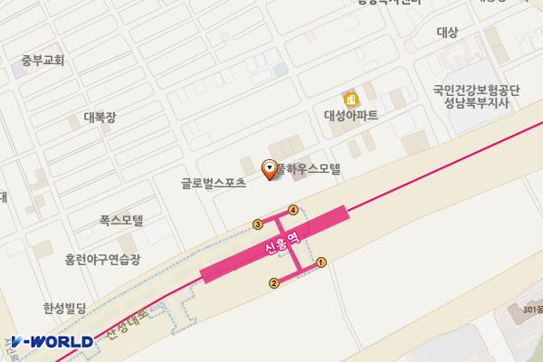 성남 더젠오피스텔(NEWK) 위치 지도 — 경기도 성남시 수정구 산성대로269번길 6-8