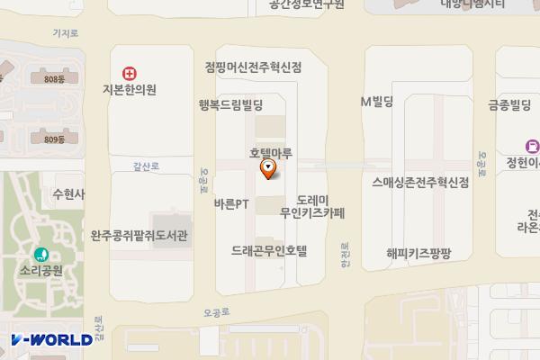 완주 ㈜호텔스원 위치 지도 — 전북특별자치도 완주군 이서면 오공로 21-13