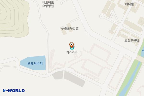 화순 키즈라라 위치 지도 — 전남광주통합특별시 화순군 도곡면 온천1길 35