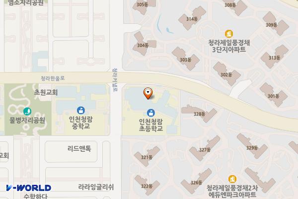 인천 청람초등학교 위치 지도 — 인천광역시 서해구 청라커낼로 336