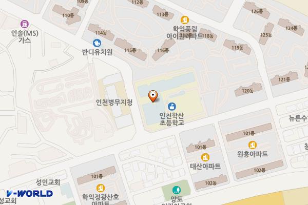 인천 학산초등학교 위치 지도 — 인천광역시 미추홀구 한나루로357번길 66