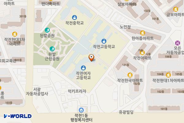 인천 작전여자고등학교 위치 지도 — 인천광역시 계양구 주부토로426번길 15