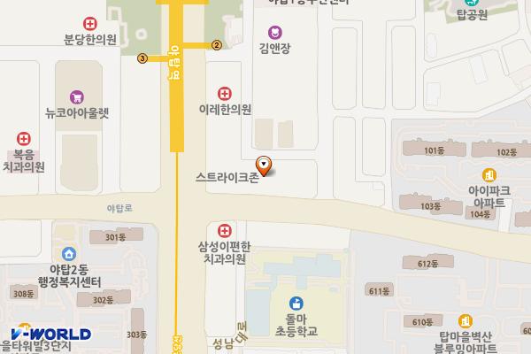 성남 노블리치1오피스텔 위치 지도 — 경기도 성남시 분당구 성남대로916번길 20