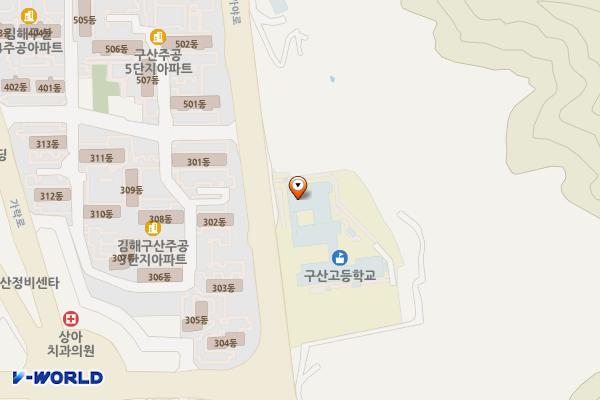 김해 구산고등학교 위치 지도 — 경상남도 김해시 가야로 311