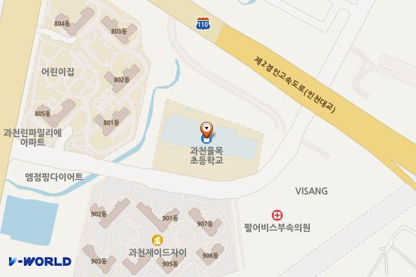 과천율목초중학교 급속충전소 위치 지도 — 경기도 과천시 갈현동 240-2