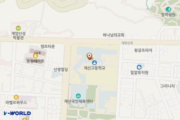 인천 계산고등학교 위치 지도 — 인천광역시 계양구 주부토로 588