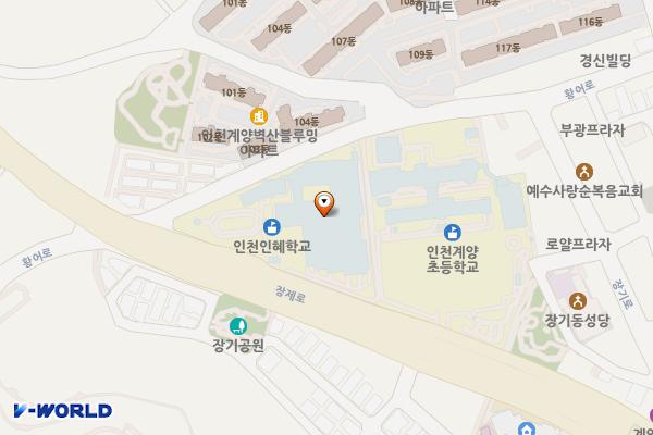 인천 인혜학교 위치 지도 — 인천광역시 계양구 장제로 1304 (장기동, 인혜학교)