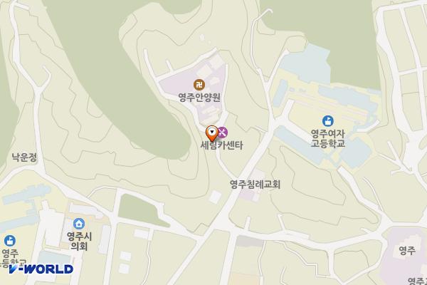 명륜길 노상주차장(하망동137-12-상망동안양원) 위치 지도 — 경상북도 영주시 하망동137-12