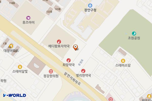 수원 메가플러스B동 위치 지도 — 경기도 수원시 장안구 송원로 83