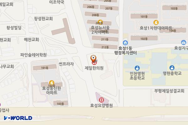 인천 효성프라자 위치 지도 — 인천광역시 계양구 안남로 548