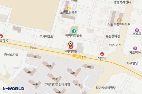 대구 의료법인백산의료재단 위치 지도 — 대구광역시 북구 팔달로 217
