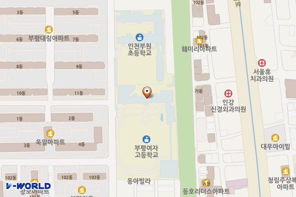 부평여자고등학교 위치 지도 — 인천광역시 부평구 부흥로243번길 44