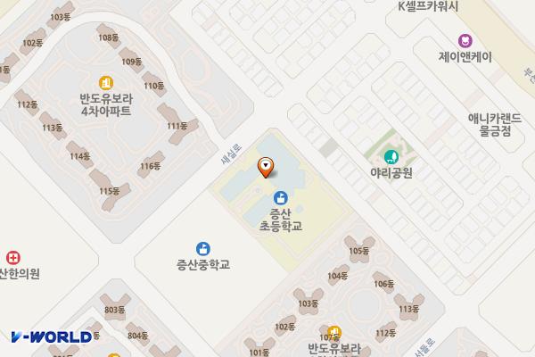 양산 증산초등학교 위치 지도 — 경상남도 양산시 물금읍 새실1길 50